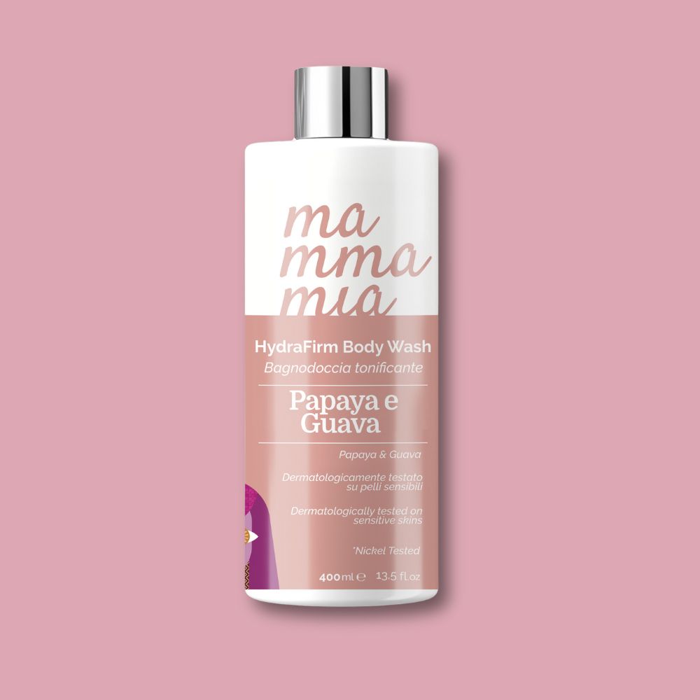 Hydrafirm Body Wash Papaya e Guava: deterge con delicatezza e lascia la pelle più morbida e tonica.